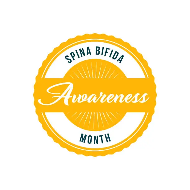 Vector illustration of Spina Bifida Awareness Month