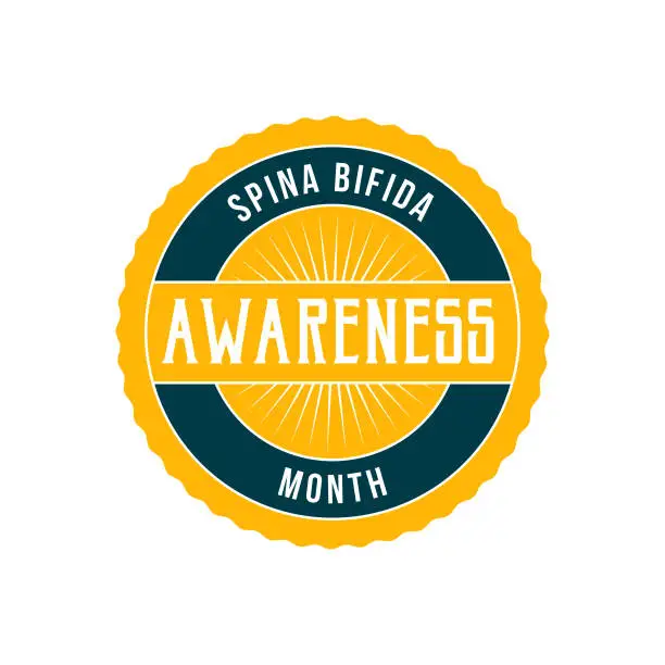 Vector illustration of Spina Bifida Awareness Month