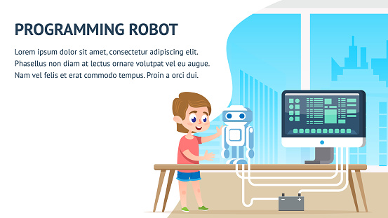 Programming Robot Education Math Computer Science Stock Illustration ...