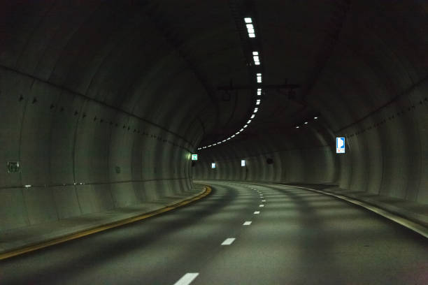 istock Inside of a road tunnel in Norway 1091087350