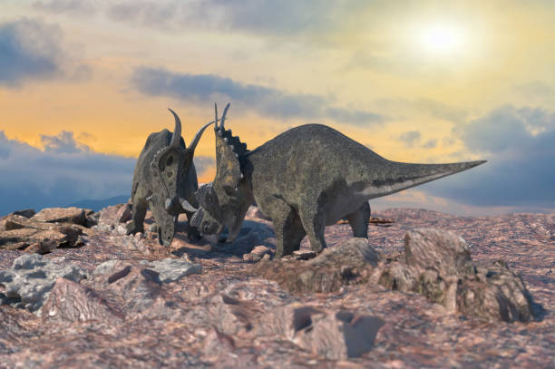 istock battle of dinosaurs render 3d 1091094362