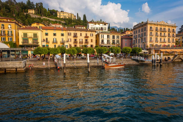 istock Tree's line the boat ramp at Bellagio. 1091100584