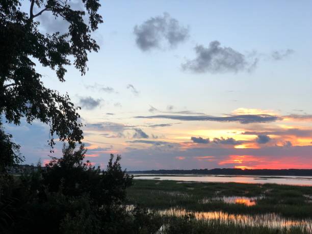 istock Sunset in the Marshlands Over The Marshland 1091100904