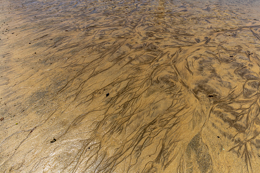 sand patterns close up
