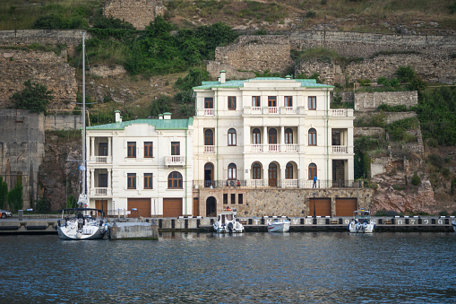 Balaklava, Crimea-June 8, 2016: The Bay is Balaklava - the Crimean historical landmark.