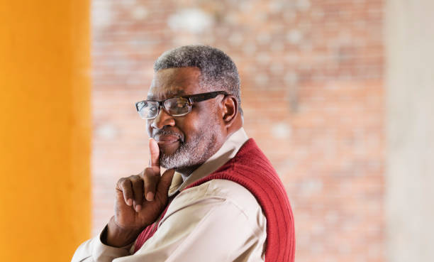 istock Senior African-American man, finger on lips 1091124028