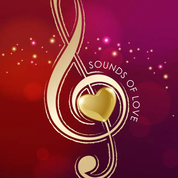 Vector illustration of Music of Love