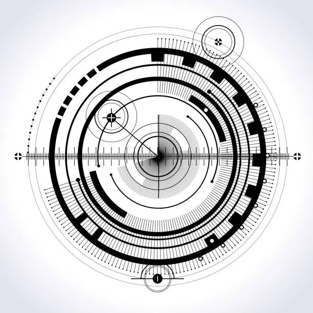 Vector illustration of technology circle