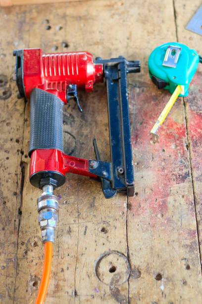 istock Carpenters are using tools with wood working furniture. 1091155088