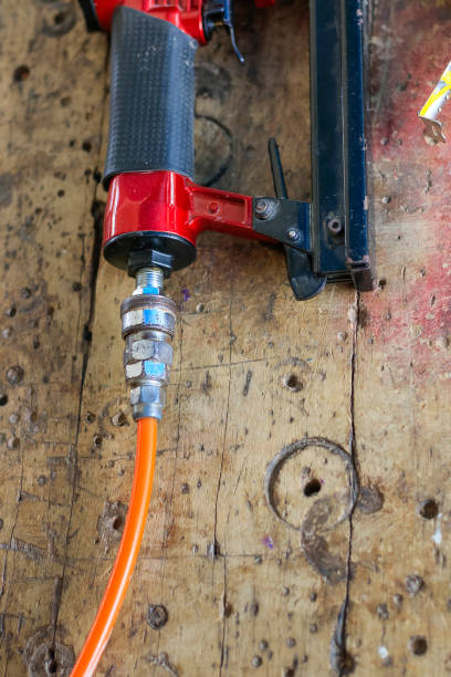 istock Carpenters are using tools with wood working furniture. 1091155120