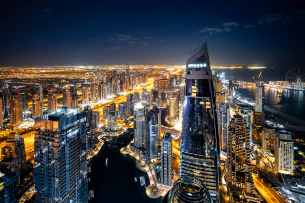 istock Dubai Marina Skyline at Night 1091162322