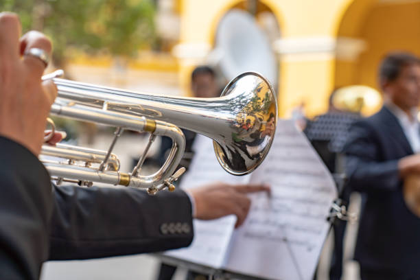 istock The band performance at Plaza San Martin, Lima 1091162434