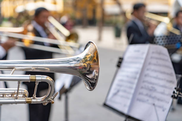 istock The band performance at Plaza San Martin, Lima 1091162458