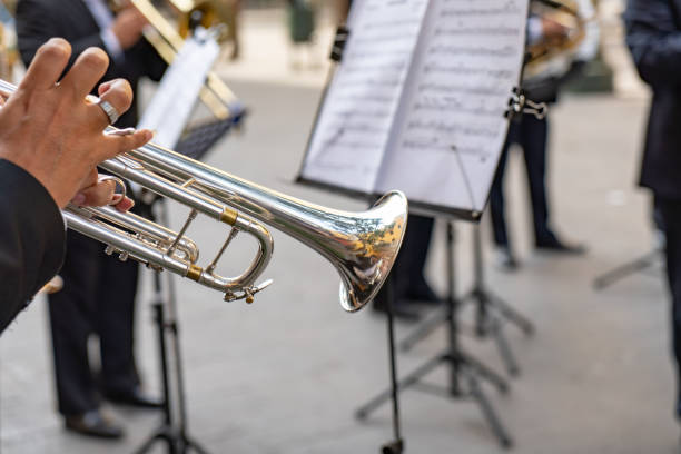 istock The band performance at Plaza San Martin, Lima 1091162528