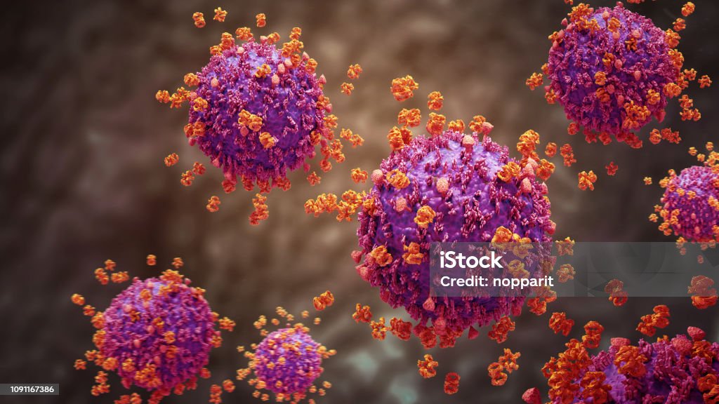 Virus abstract background HIV Stock Photo