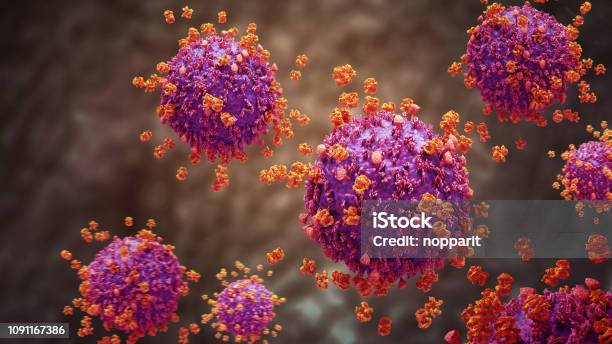 Virus Abstract Background Stock Photo - Download Image Now - HIV, AIDS, Virus