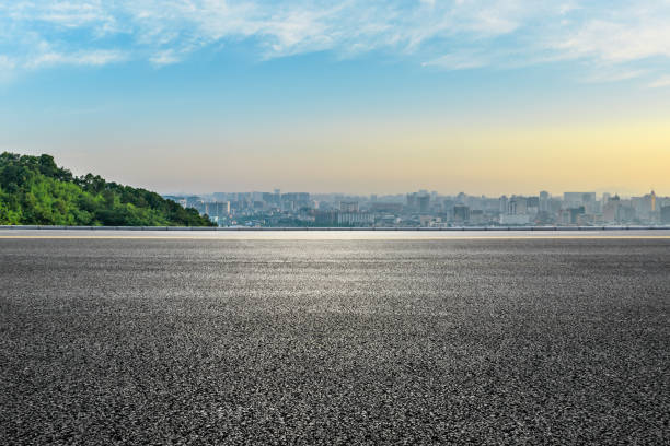 istock Panoramic city skyline and buildings with empty asphalt road 1091167944