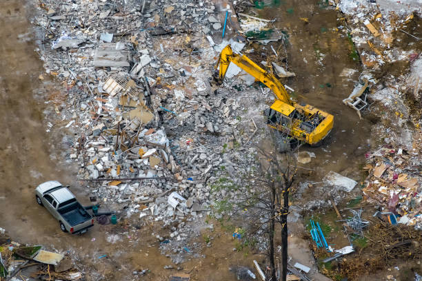 istock Aerial view of construction in progress. 1091169560
