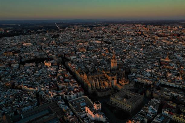 istock Catedral de Sevilla from the air 1091169564
