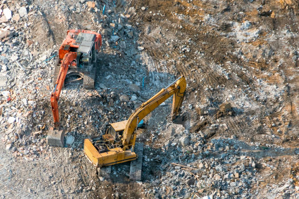 istock Aerial view of construction in progress. 1091169630