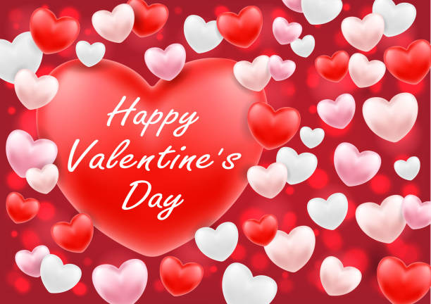 istock happy valentine day with pink red white heart 1091176700