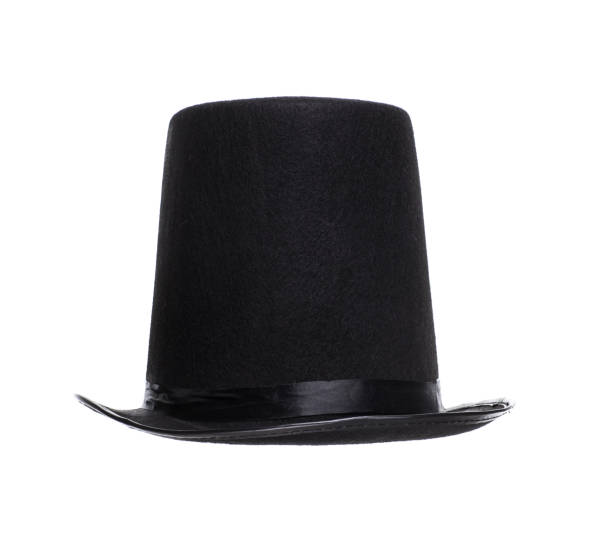 istock black vintage hat top hat on white isolated background 1091187424