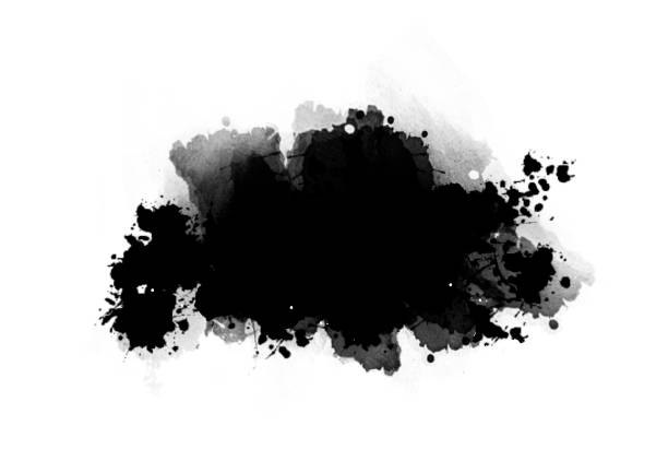 istock Black color graphic patches graphic brush strokes design effect element for background 1091189380