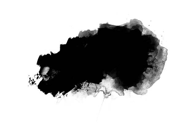 istock Black color graphic patches graphic brush strokes design effect element for background 1091189472