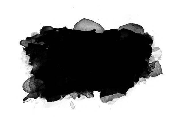 istock Black color graphic patches graphic brush strokes design effect element for background 1091189480