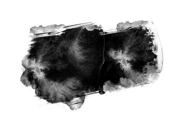 istock Black color graphic patches graphic brush strokes design effect element for background 1091189790