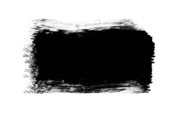 istock Black color graphic patches graphic brush strokes design effect element for background 1091190032