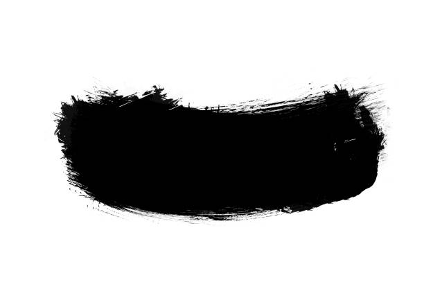 istock Black color graphic patches graphic brush strokes design effect element for background 1091192766