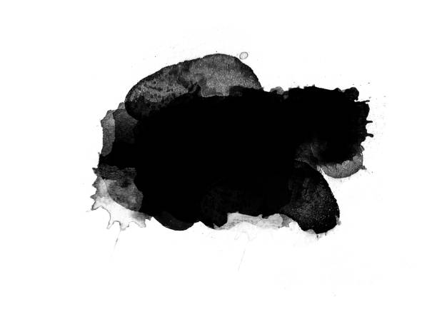 istock Black color graphic patches graphic brush strokes design effect element for background 1091192874