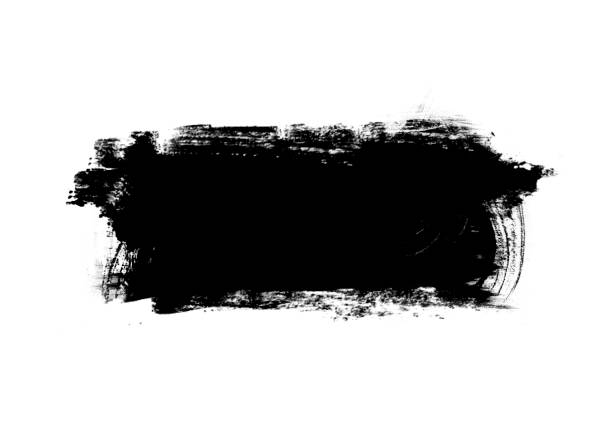 istock Black color graphic patches graphic brush strokes design effect element for background 1091193352