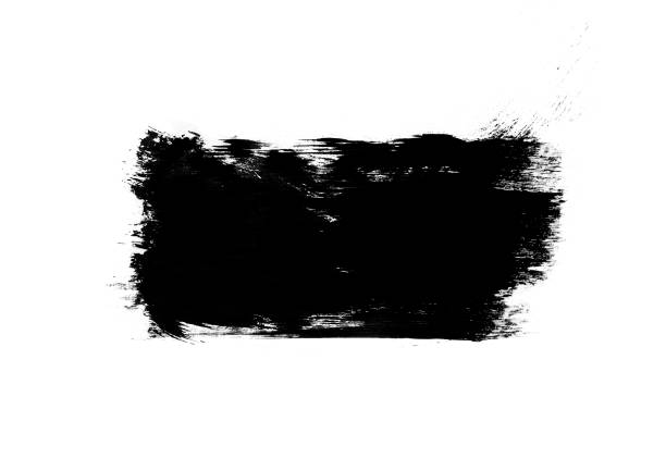 istock Black color graphic patches graphic brush strokes design effect element for background 1091193676