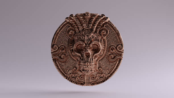 istock Antique Bronze Skull Coin 1091197568