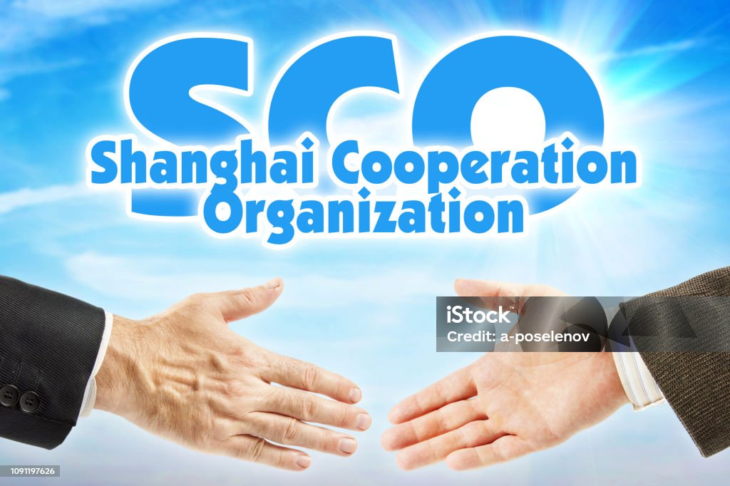 SCO, The Shanghai cooperation organization. International economic alliance of some countries of Asia Government Stock Photo