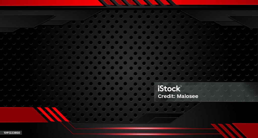 Frame Layout Design Technology Abstract Metallic Red Black Frame Layout Design Tech Innovation Concept ...
