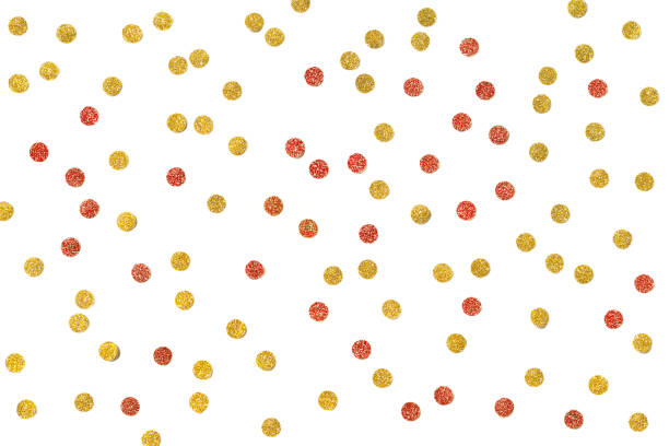 istock Gold and red glitter confetti paper cut background 1091226124