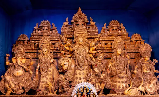 Photo of Bamboo Made Goddess Durga Idol