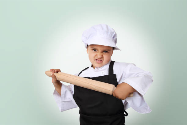 istock Four years chef girl 1091228742