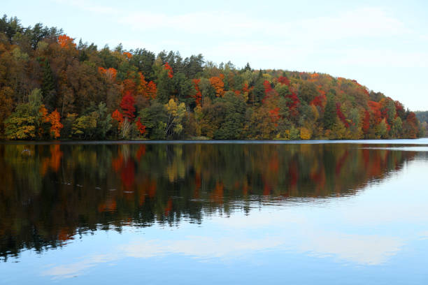 istock Autumn landscape with colorful forest and lake 1091250364