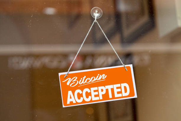 istock Bitcoin accepted - Commercial sign 1091254556