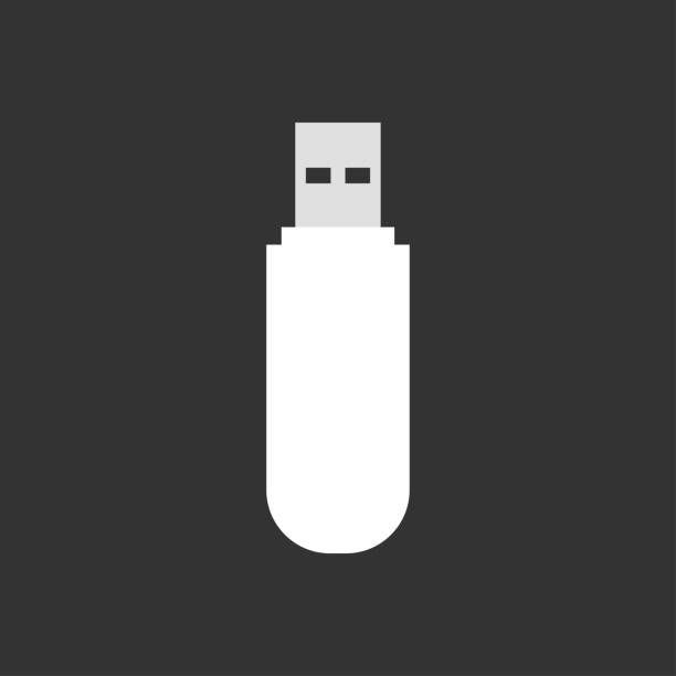 ilustrações, clipart, desenhos animados e ícones de ícone da unidade usb, conceito de logotipo símbolo unidade flash. vetor - vetor - usb flash drive illustrations