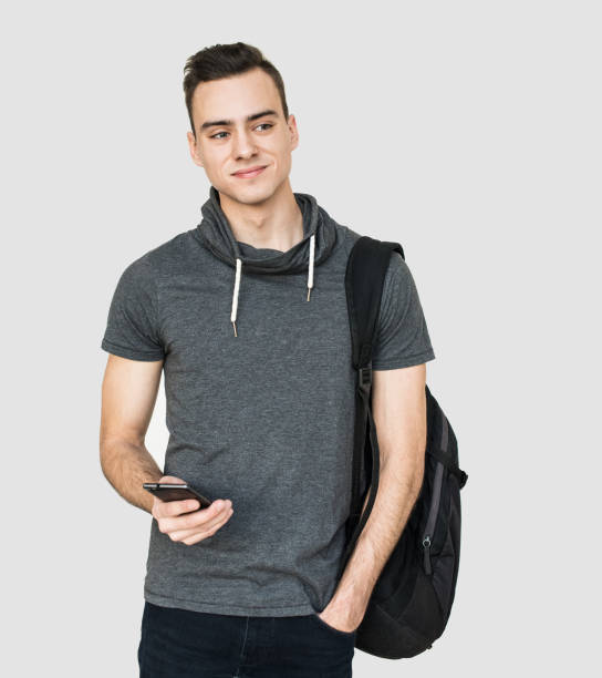 istock Portrait of man student using smart phone 1091262522