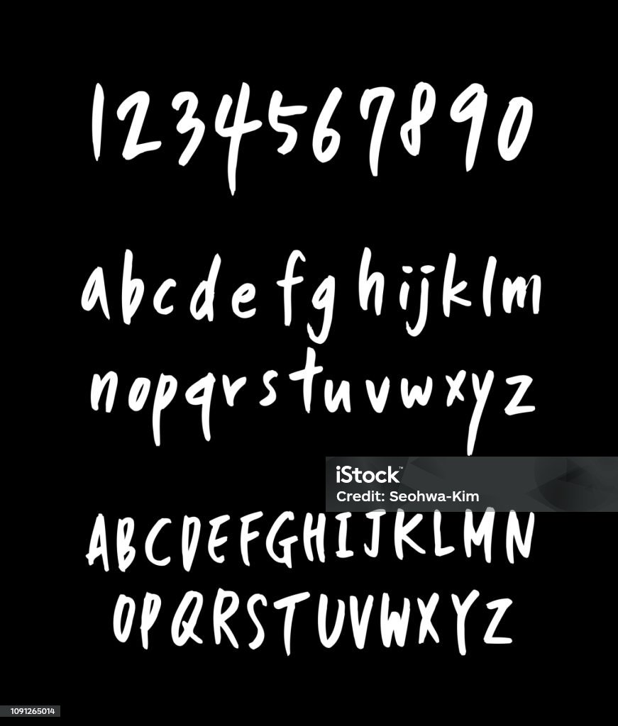 Vector Fonts Stock Illustration - Download Image Now - Alphabet ...
