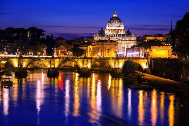istock St. Peter's Basilica at night 1091269046