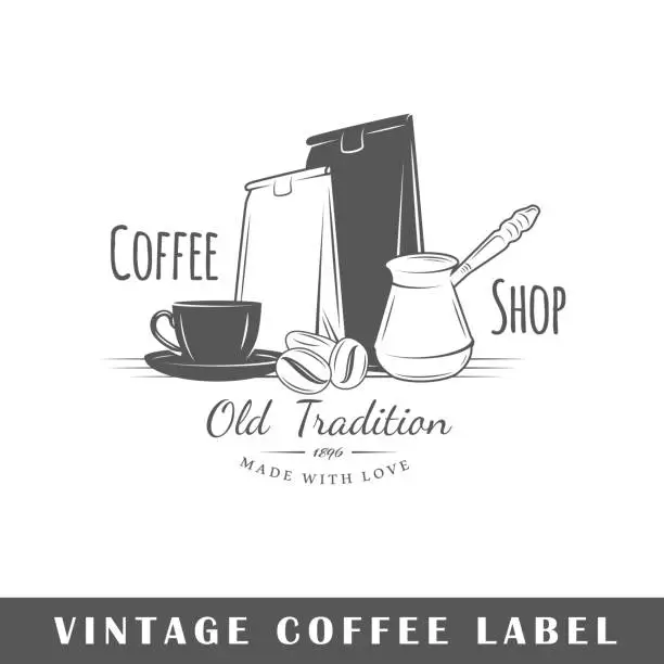 Vector illustration of Coffee label