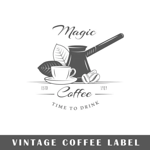 Vector illustration of Coffee label