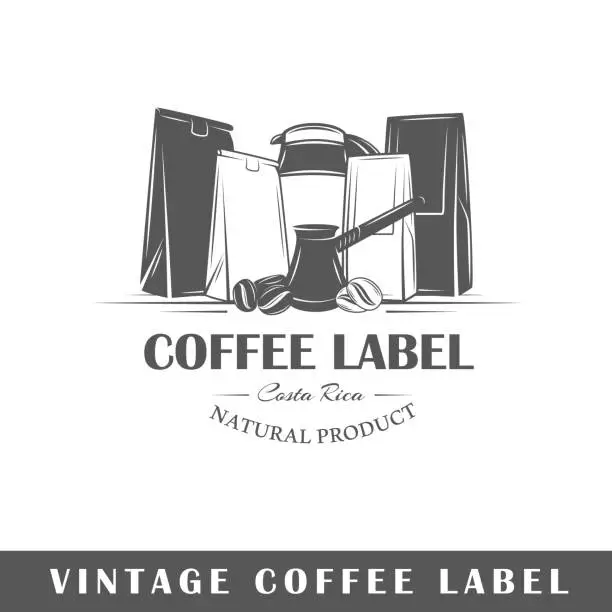 Vector illustration of Coffee label